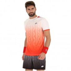 Camiseta Lotto Top IV Rojo Amapola Blanco Brillante Camiseta Lotto Top IV Rojo Amapola Blanco Brillante