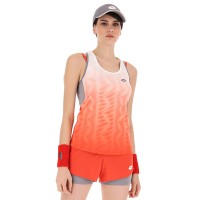 T-shirt Lotto Top IV Coquelicot Rouge Blanc Brillant Femmes