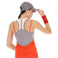 T-shirt Lotto Top IV Rosso Papavero Bianco Bright Donna