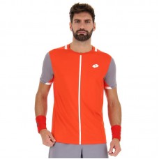 Camiseta Lotto Top IV Rojo Amapola Gris Plata Camiseta Lotto Top IV Rojo Amapola Gris Plata
