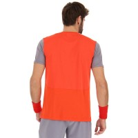 T-shirt Lotto Top IV Rosso Papavero Grigio Argento