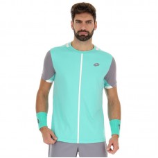 Camiseta Lotto Top IV Verde Turquesa Gris Plata Camiseta Lotto Top IV Verde Turquesa Gris Plata