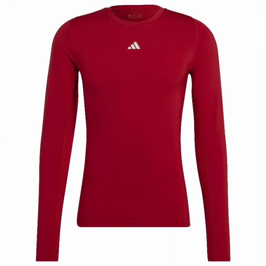 Adidas Techfit Long Sleeve T-Shirt Red
