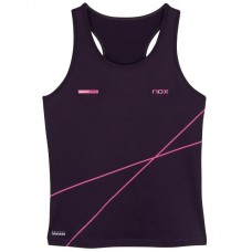 Camiseta Nox Pro Morado Oscuro Rosa Mujer