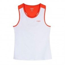 T-shirt blanc rouge féminin de l?équipe Nox