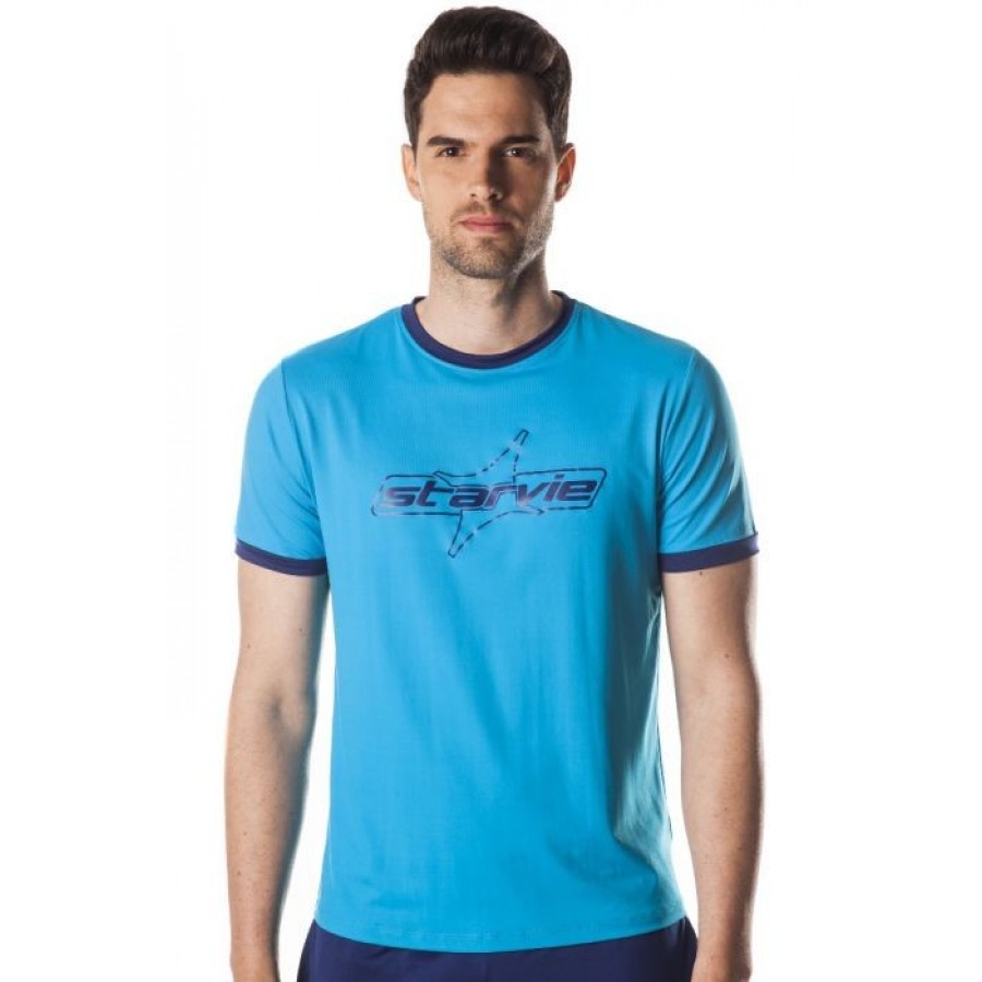 T-shirt Star Fri Blue Lagoon - Barata Oferta Outlet