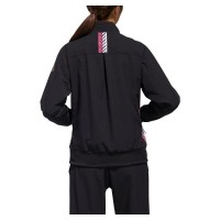 Adidas Jaqueta feminina negra tecida