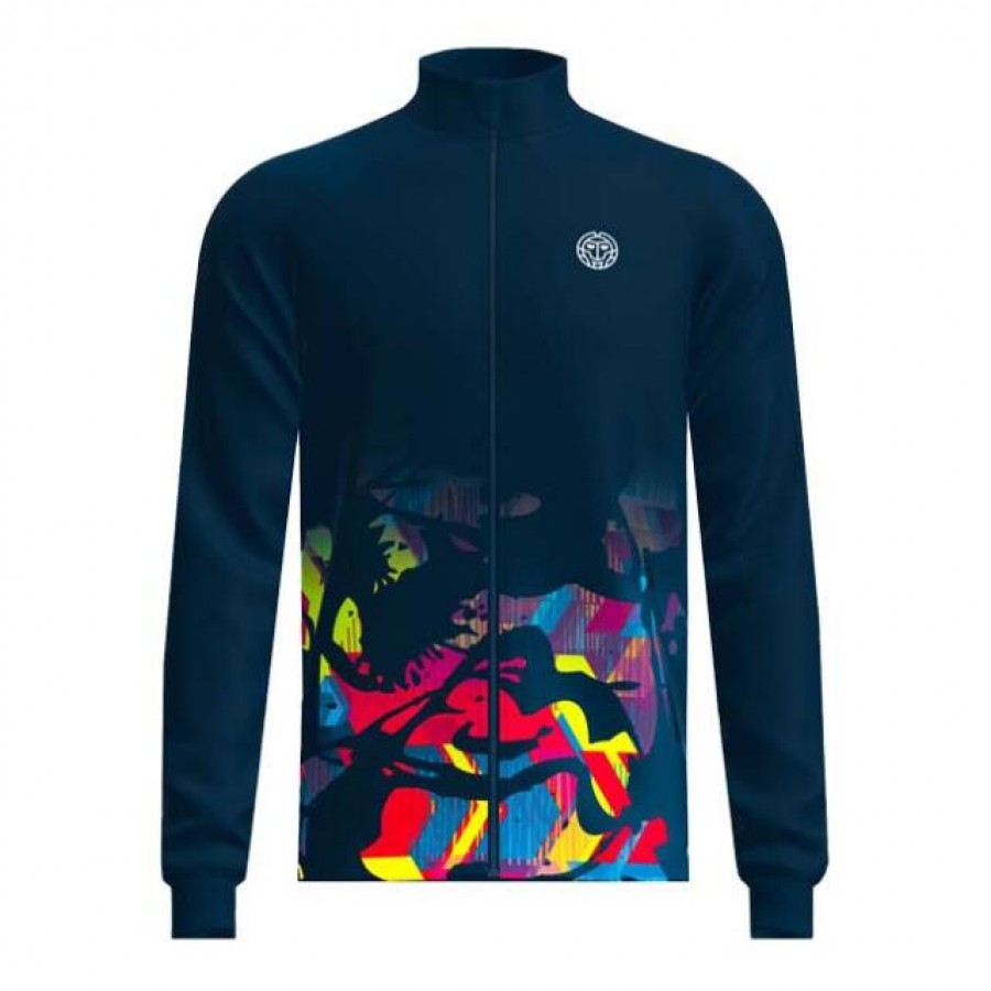 Chaqueta Bidi Badu Wild Arts Impresso Azul Oscuro Rojo Mix