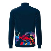 Chaqueta Bidi Badu Wild Arts Impresso Azul Oscuro Rojo Mix