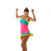 Skirt BB Valeria Pink Blue Yellow Fluor