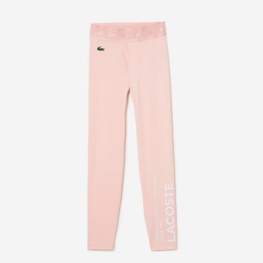 Telas de Poliester Reciclado Lacoste Sport 7/8 Rosa