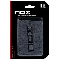 Munequeras Nox Cinza Logo Preto 2 Unidades