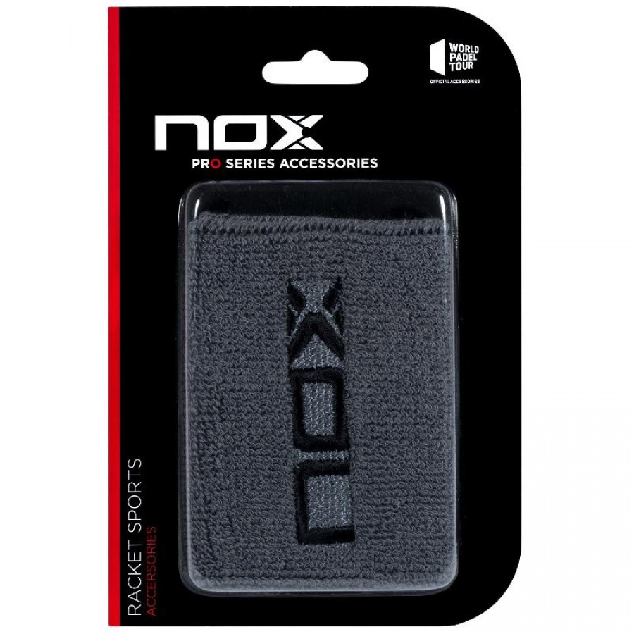 Munequeras Nox Grey Logo Black 2 Units