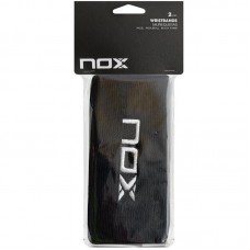 Munequeras Nox Long Nero Logo Bianco 2 Unita Munequeras Nox Long Nero Logo Bianco 2 Unita