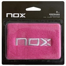 Munequeras Nox Rosa Logo Bianco 2 Unita Munequeras Nox Rosa Logo Bianco 2 Unita