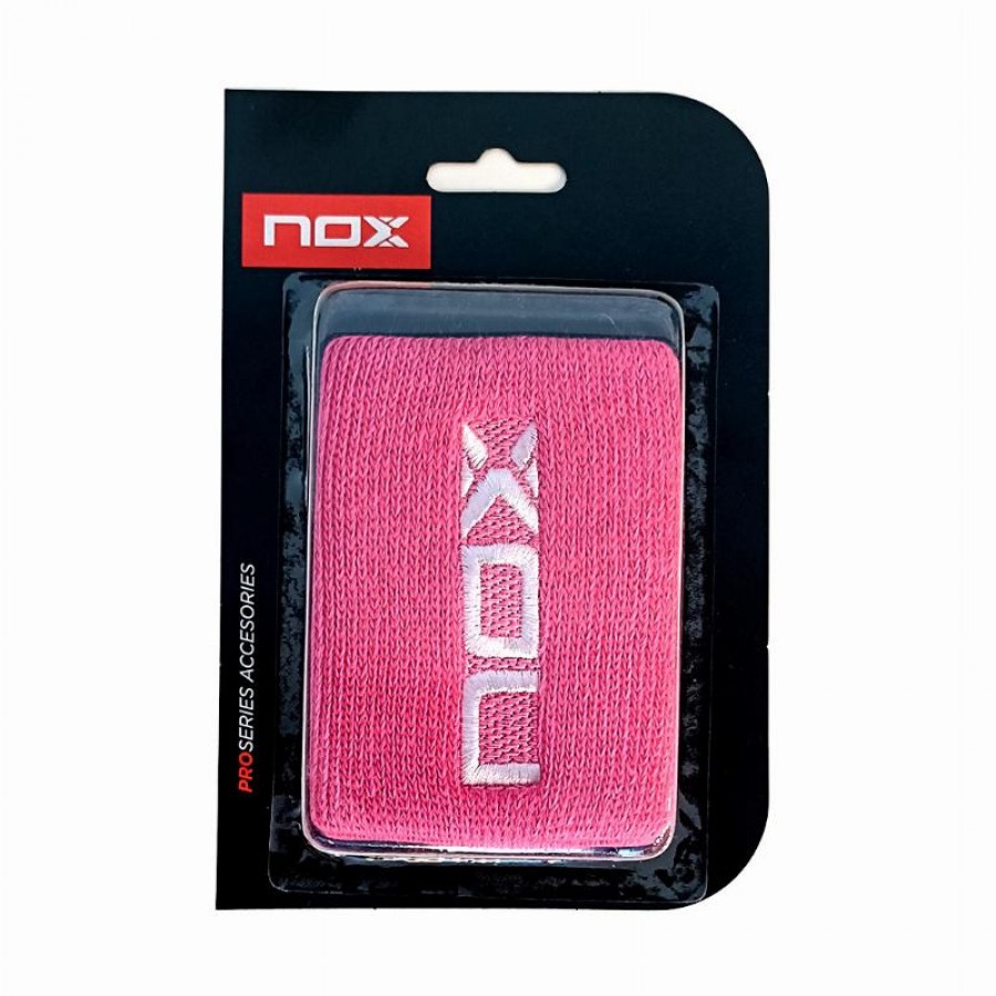 Munequeras Nox Rosa Logo Bianco 2 Unita