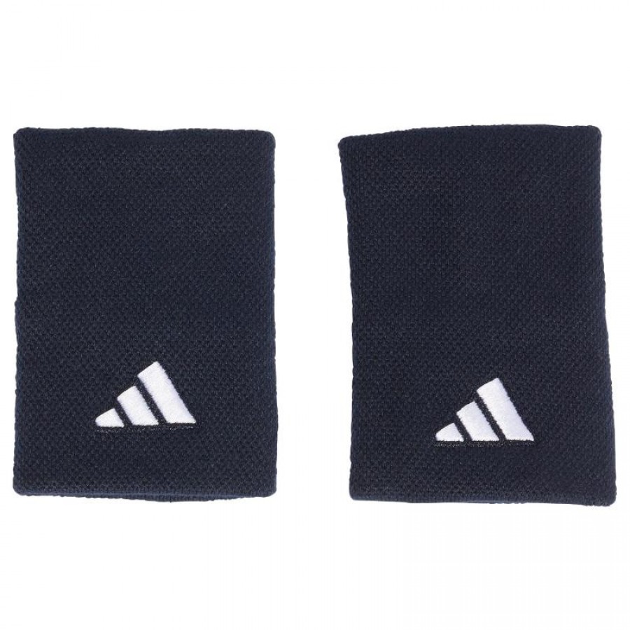 Muñequeras Adidas Azul Oscuro Blanco Grande 2 Unidades