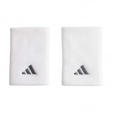 Muñequeras Adidas Largas Blanco Plata 2 Unidades