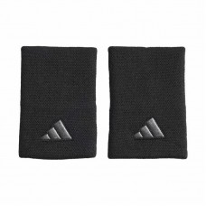 Muñequeras Adidas Largas Negro Plata 2 Unidades