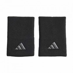 Muñequeras Adidas Largas Negro Plata 2 Unidades