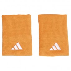 Muñequeras Adidas Naranja Blanco Grande 2 Unidades