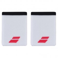 Munequeras Babolat Logo Jumbo Blanco Rojo