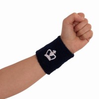 Muñequeras Black Crown Cortas Azul Marino Blanco 2 Unidades