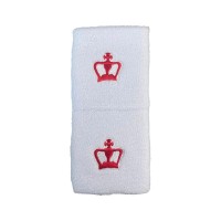 Couronne noire Short White Wristbands 2 Unites