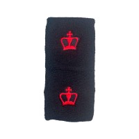 Black Crown Short Black Wristbands Noir 2 Unites