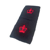 Black Crown Short Black Wristbands Noir 2 Unites