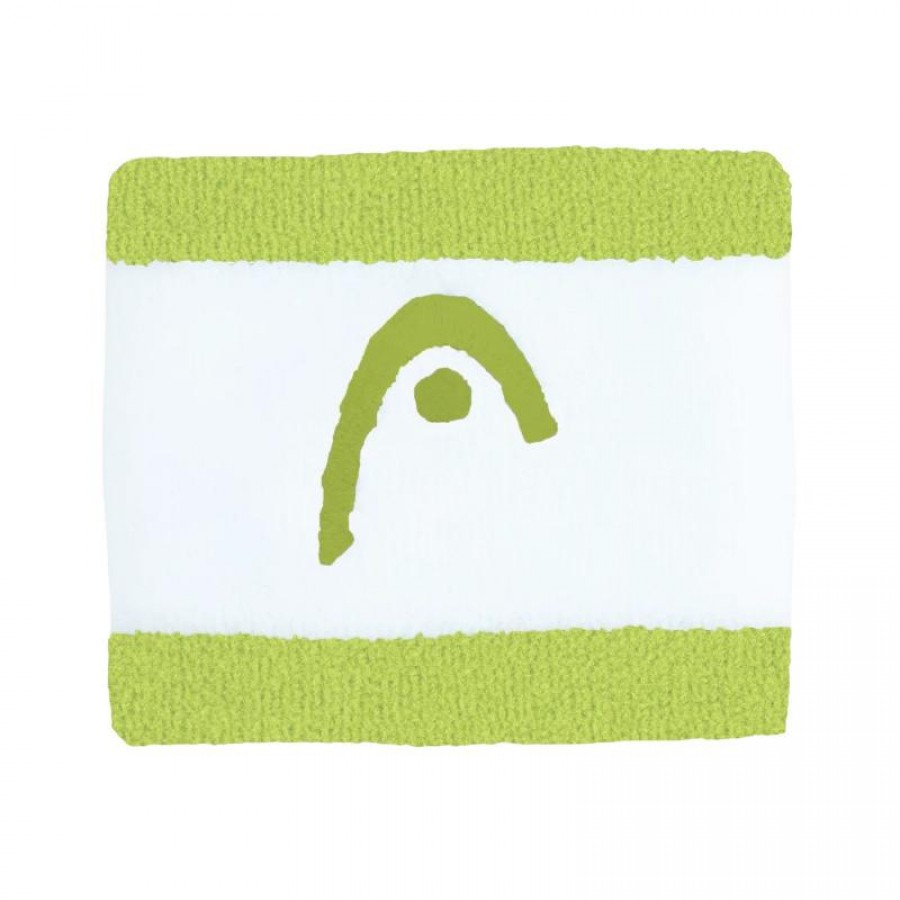 Head Striped 2.5 Lime White Wristbands 2 Units
