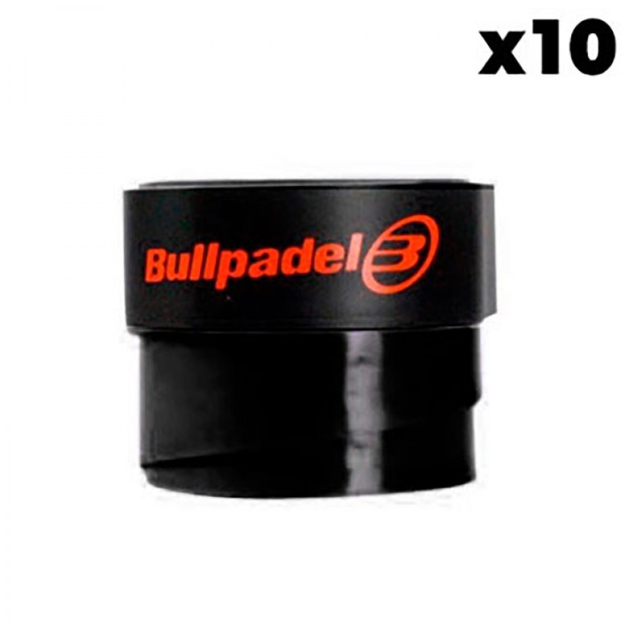 Bullpadel Overgrips Preto Liso 10 Unidades