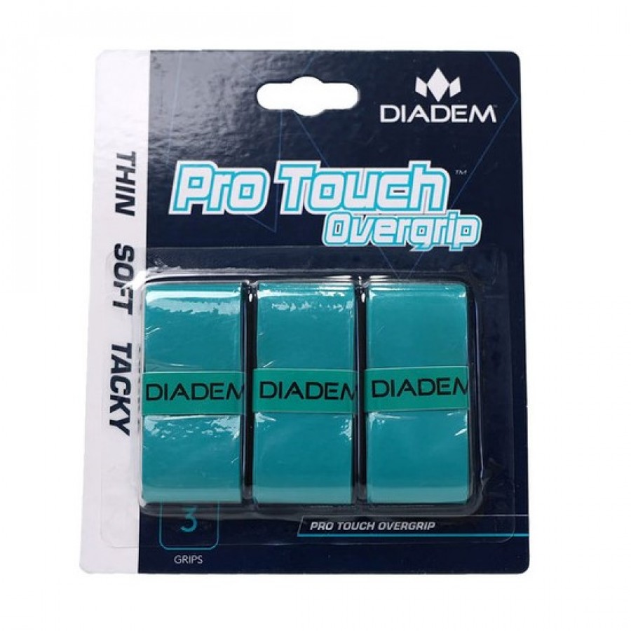 Overgrips Diadem Pro Touch Verde Teal 3 Unidades