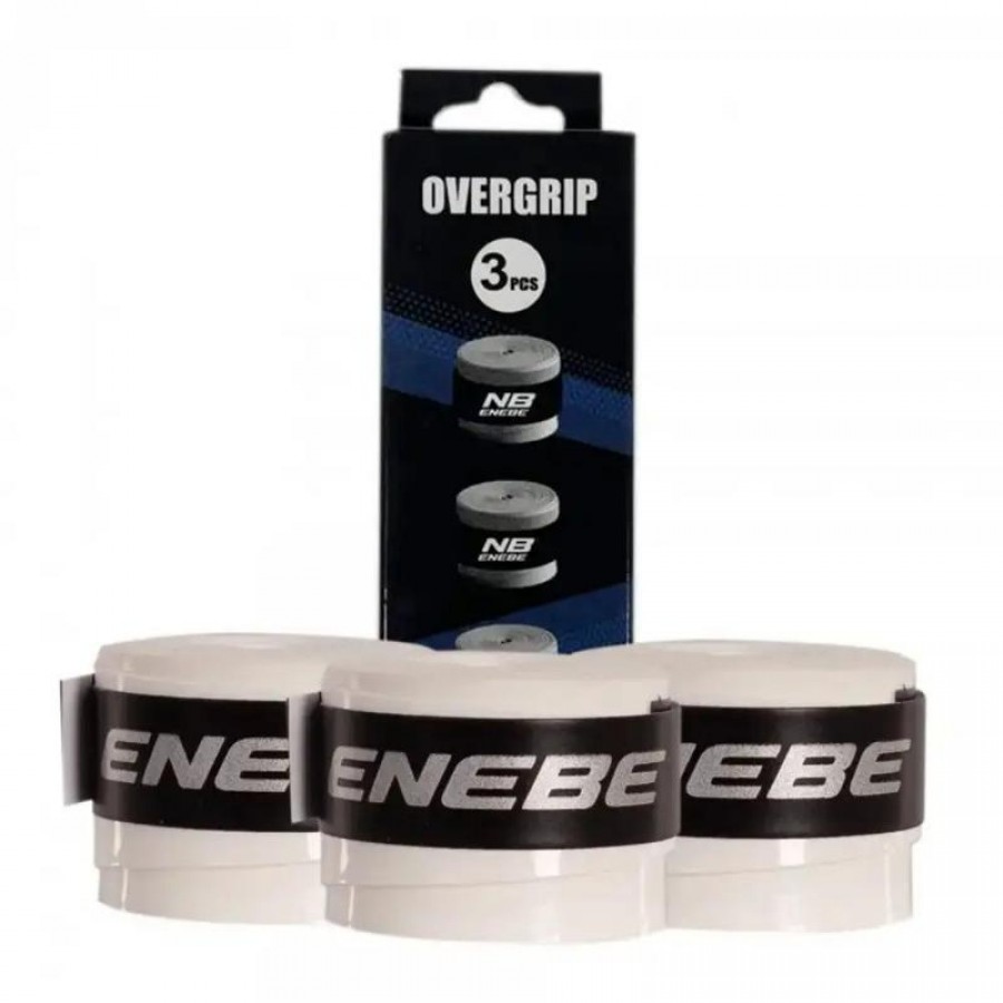 Enebe Branco Liso Overgrips 3 Unidades