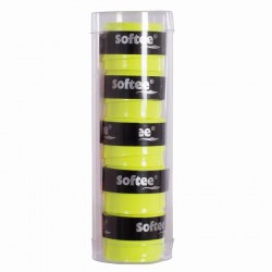 Softee Tech Smooth Overgrips Fluor Yellow 5 Units