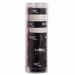 Softee Tech Smooth Black White Overgrips 5 Units