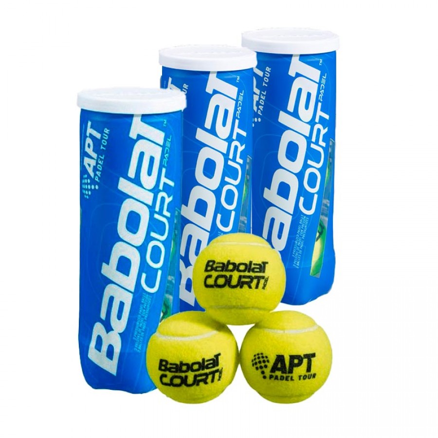 Pack 3 botes de Pelotas Babolat Court Padel