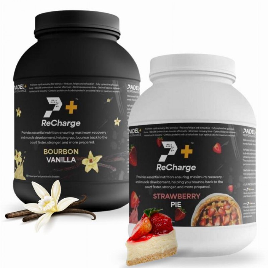 Pack Bote Padel Performance ReCharge Vainilla y Fresa