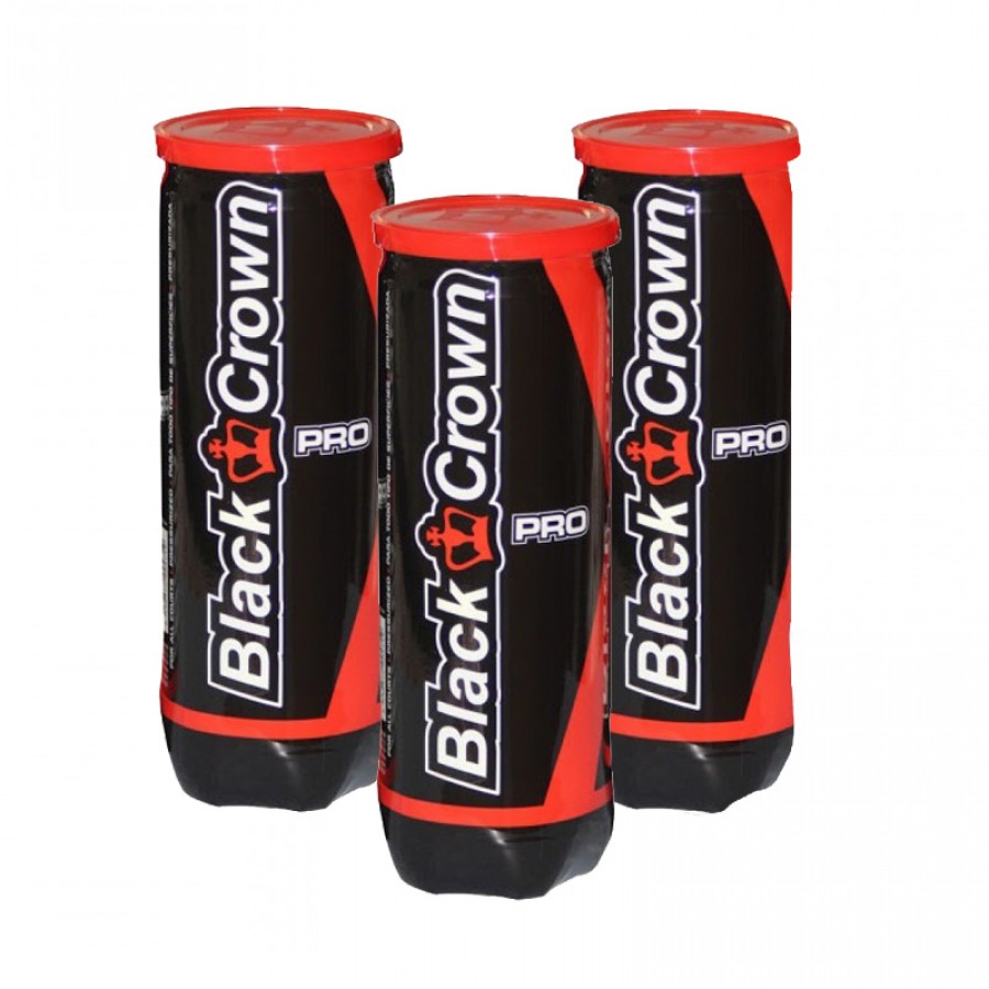 Pack of 3 Black Crown Ball Canisters