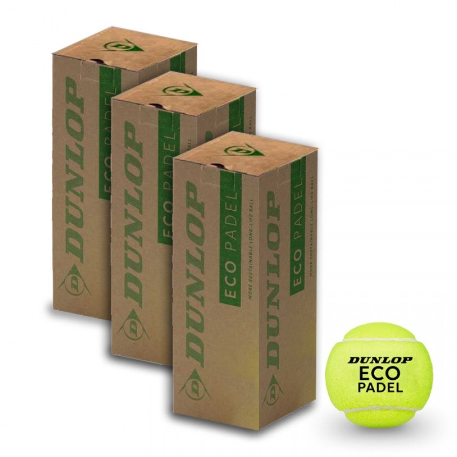 Pack of 3 Bottles of Dunlop Eco Padel Balls