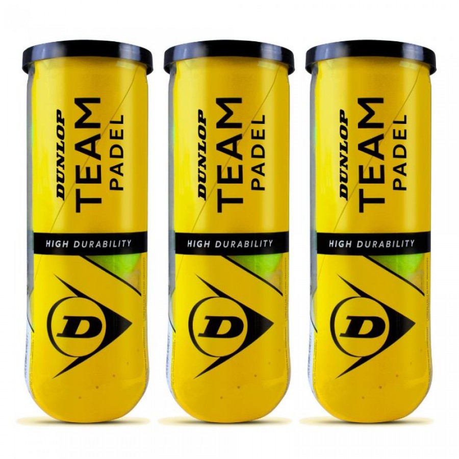 Pack of 3 Dunlop Team Ball Canisters