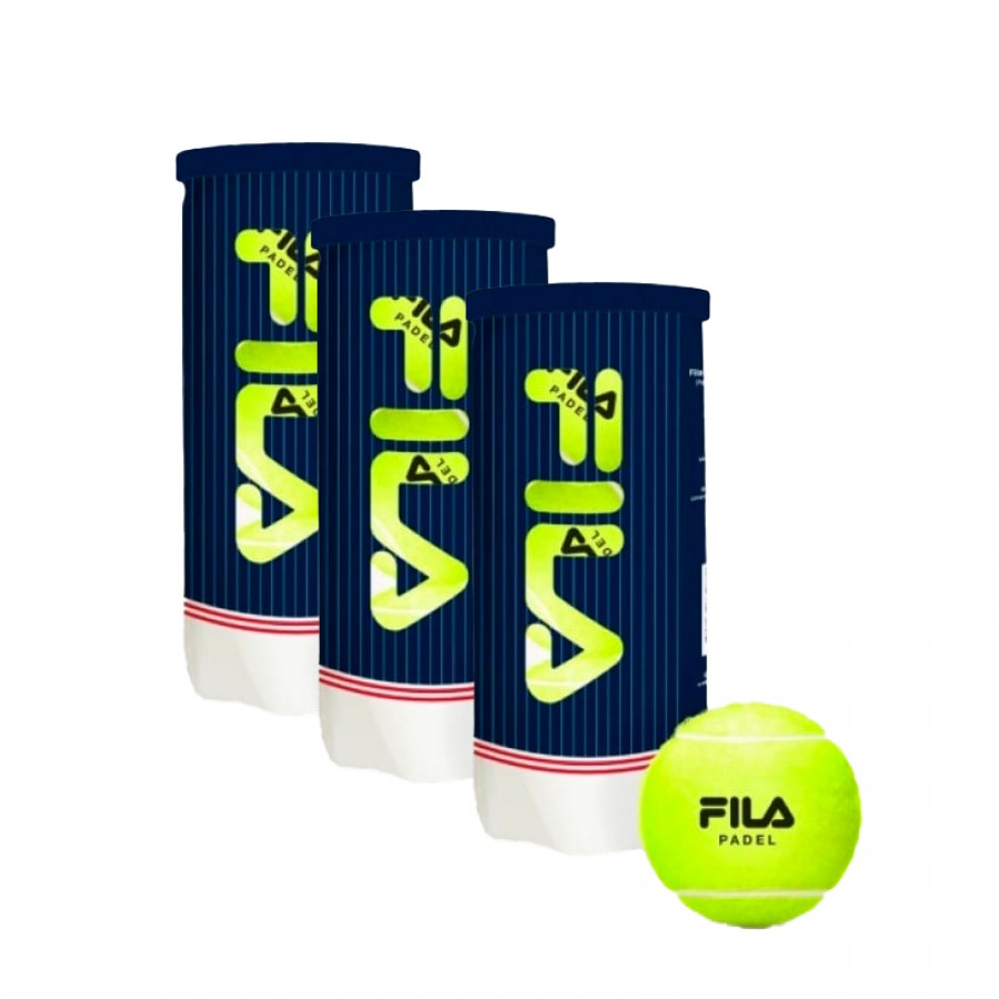 Confezione da 3 bottiglie di palline Fila Padel Premium