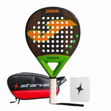 Pacote Joma Rookie Pá Laranja Preta com Bolsa de Higiene e Pulseira Pacote Joma Rookie Pá Laranja Preta com Bolsa de Higiene e Pulseira