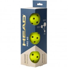 Pelotas Pickleball Head Pro 40 Extérieur 3 Unidades Pelotas Pickleball Head Pro 40 Extérieur 3 Unidades