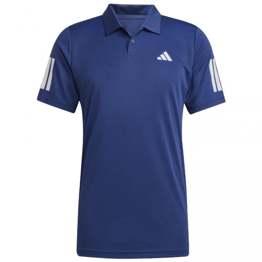 Adidas Club 3 Stripes Dark Blue Polo