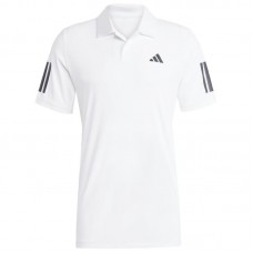 Adidas Club 3 Stripes White Black Polo