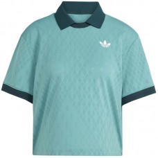 Polo adidas Original Pro London Turquoise Donna Polo adidas Original Pro London Turquoise Donna