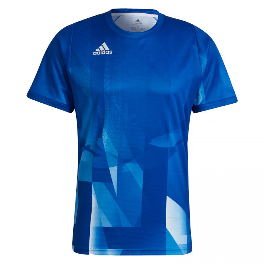 Adidas Tennis Tokyo FreeLift HeatReady Royal T-shirt - Barata Oferta Outlet