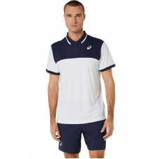 Polo Asics Court Blanco Marino Polo Asics Court Blanco Marino