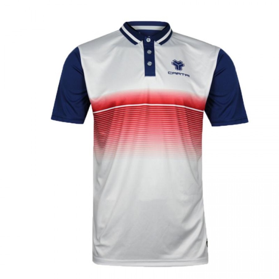 Polo Cartri Roterdam Blanco Azul Marino